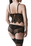 Grey Velvet Two-Part Lace Set | Angel Clothing