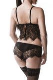 Grey Velvet Two-Part Lace Set | Angel Clothing