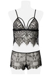 Grey Velvet Two-Part Lace Set (M/L, XL/2XL) | Angel Clothing