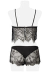 Grey Velvet Two-Part Lace Set | Angel Clothing