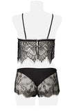 Grey Velvet Two-Part Lace Set | Angel Clothing