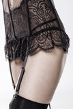 Grey Velvet Two-Part Lingerie Set (S, M, XL) | Angel Clothing