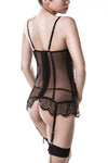 Grey Velvet Two-Part Lingerie Set | Angel Clothing