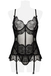 Grey Velvet Two-Part Lingerie Set | Angel Clothing