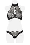 Grey Velvet Two-Part Neckholder Bra Set | Angel Clothing