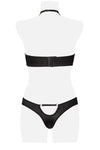 Grey Velvet Two-Part Neckholder Bra Set | Angel Clothing