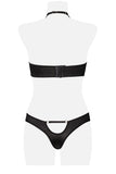 Grey Velvet Two-Part Neckholder Bra Set | Angel Clothing