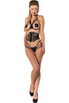 Guilty Pleasure Open Cup Wetlook Lingerie Set (2XL) | Angel Clothing