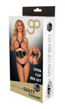 Guilty Pleasure Open Cup Wetlook Lingerie Set (2XL) | Angel Clothing