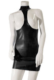 Guilty Pleasure Datex Black Collared Exposure Dress (XL) | Angel Clothing