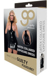 Guilty Pleasure Datex Black Collared Exposure Dress | Angel Clothing