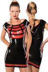 Guilty Pleasure Black Red Latex Dress