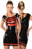 Guilty Pleasure Black Red Latex Dress