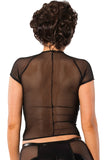 Guilty Pleasure Datex and Mesh Top | Angel Clothing