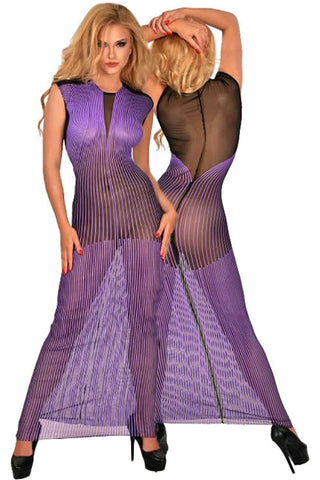 Guilty Pleasure Long Purple Datex Dress