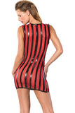 Guilty Pleasure Red Striped Datex Dress | Angel Clothing