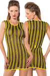 Guilty Pleasure Yellow Striped Datex Dress