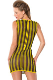 Guilty Pleasure Yellow Striped Datex Dress | Angel Clothing