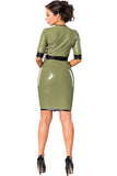 Guilty Pleasure Green Datex Army Dress (L. XL) | Angel Clothing