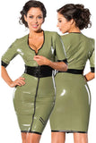 Guilty Pleasure Green Datex Army Dress (L. XL) | Angel Clothing