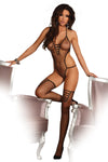 Livia Corsetti Hessa Teddy Stocking Set Black | Angel Clothing