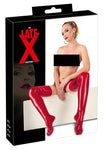 LATE-X Red Latex Stockings | Angel Clothing