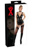 LATE-X Black Latex Basque | Angel Clothing