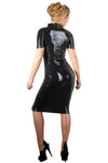 LATE-X Black Latex Dress | Angel Clothing