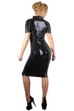 LATE-X Black Latex Dress | Angel Clothing