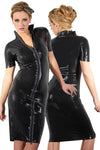 LATE-X Black Latex Dress