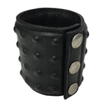 Black Leather Studded Wrist Cuff | Angel Clothing