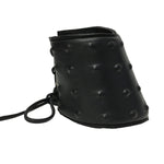 Black Leather Lace Up Studded Gauntlet | Angel Clothing