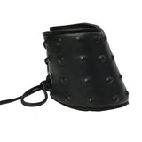 Black Leather Lace Up Studded Gauntlet | Angel Clothing