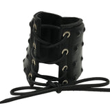 Black Leather Lace Up Studded Gauntlet | Angel Clothing