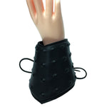 Black Leather Lace Up Studded Gauntlet | Angel Clothing