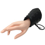 Black Leather Lace Up Studded Gauntlet | Angel Clothing