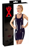 LATE-X Black Latex Mini Dress | Angel Clothing