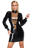Late-X Long Sleeve Latex Dress | Angel Clothing