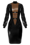 Late-X Long Sleeve Latex Dress | Angel Clothing