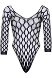 Leg Avenue Pothole Net Sleeve Bodysuit | Angel Clothing