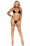 Leg Avenue Fence Net Mini Dress | Angel Clothing