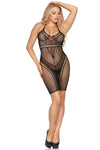 Leg Avenue Multi Net Mini Dress Black | Angel Clothing