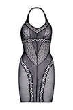 Leg Avenue Multi Net Mini Dress Black | Angel Clothing