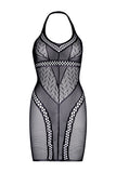 Leg Avenue Multi Net Mini Dress Black | Angel Clothing