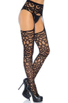 Leg Avenue Scroll Lace Garterbelt Stockings | Angel Clothing
