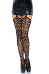 Leg Avenue Scroll Lace Garterbelt Stockings | Angel Clothing