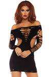 Leg Avenue Shredded Mini Dress | Angel Clothing
