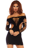 Leg Avenue Shredded Mini Dress | Angel Clothing