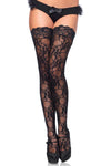 Leg Avenue Stay Up Of Floral Lace Holdups | Angel Clothing