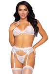 Leg Avenue White Bra Top Lingerie Set | Angel Clothing